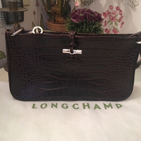 Longchamp Handbags - Longchamp Roseau Embossed Croc Bag- 11.25x 6